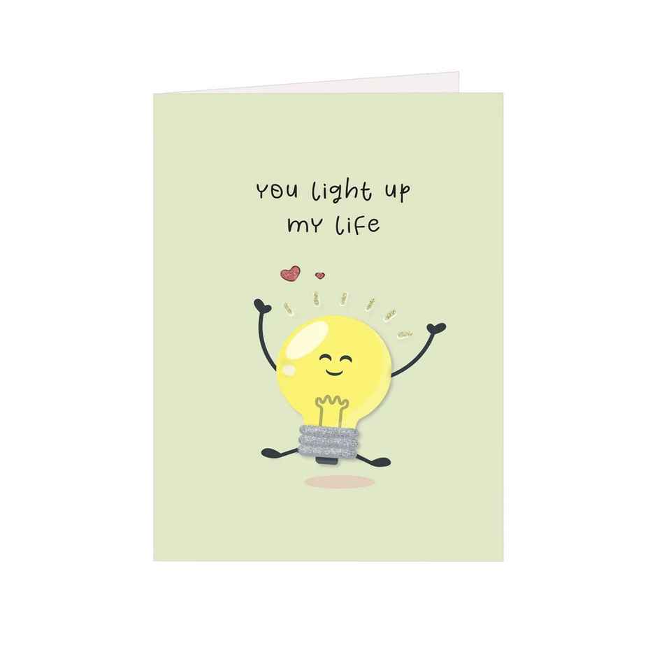 Itsy Bitsy Greeting Card & Envelope Light Up My Life 4 x 6 Inch Approx 2 Pc Pb Lb