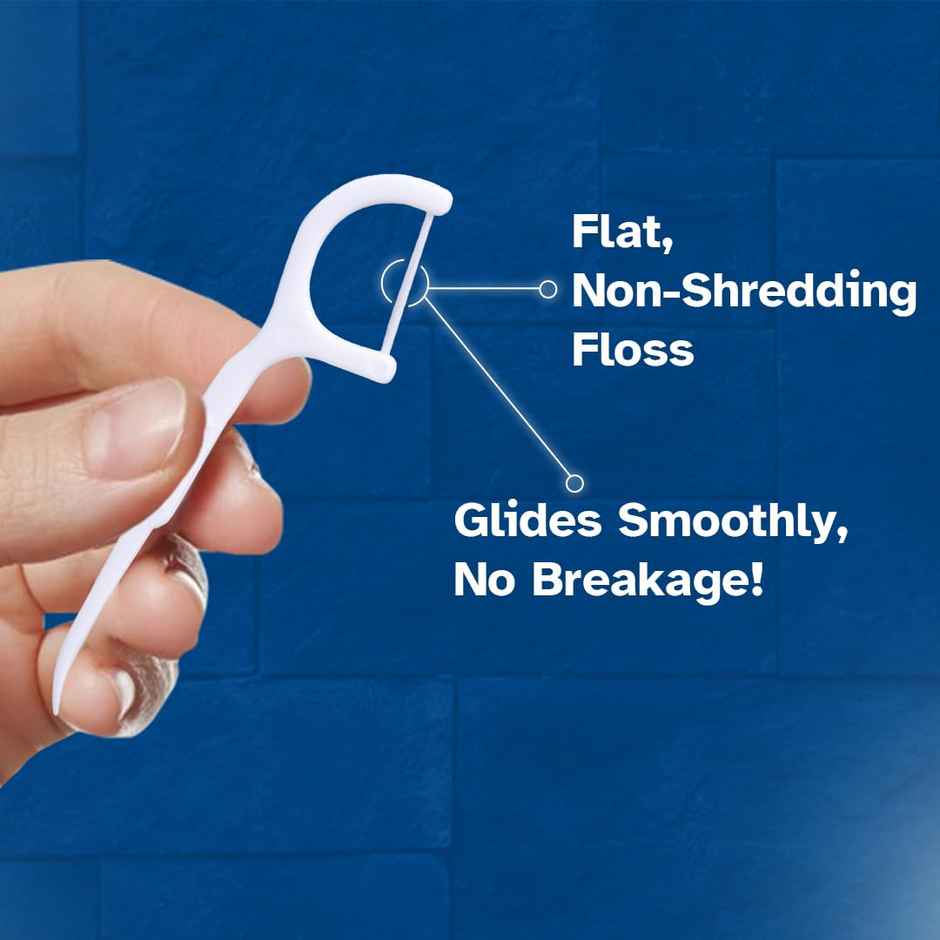 STIM Flosser Removes Plaque and Food Between the Teeth