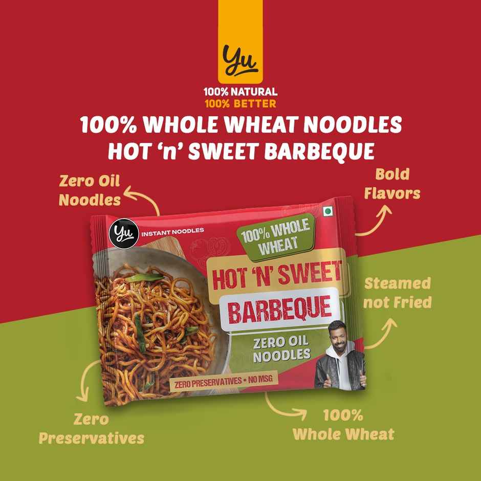 Yu Hot Barbeque - Whole Wheat Instant Noodles | Pack Of 2