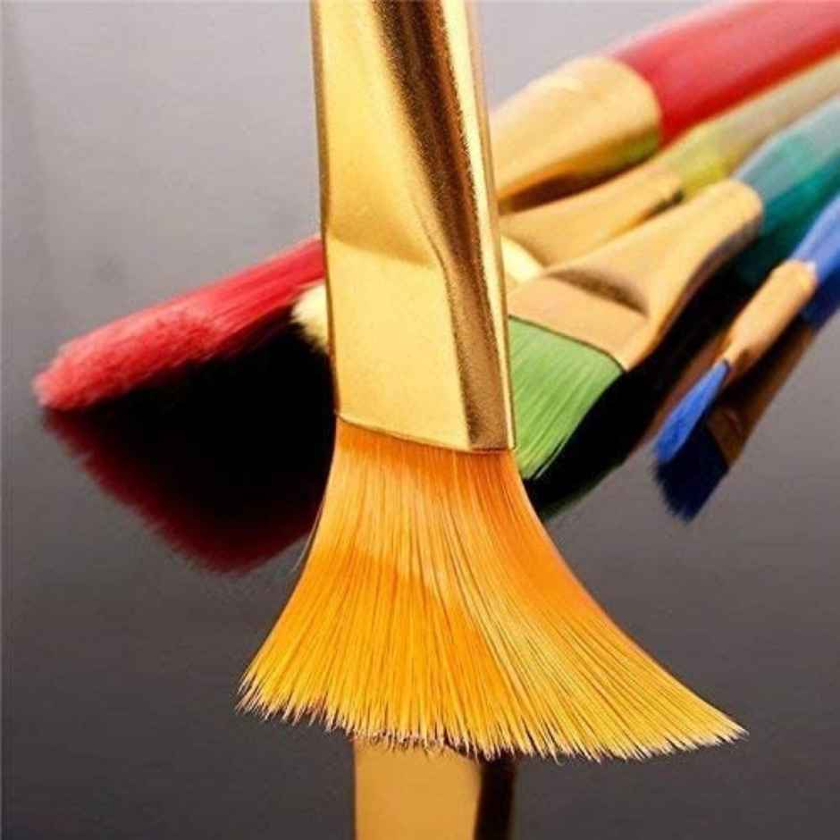 Chrome Kids Painting Brush Set Nylon Bristles Brush,1Pc Palette Knife,1Pc Palette Multicolour