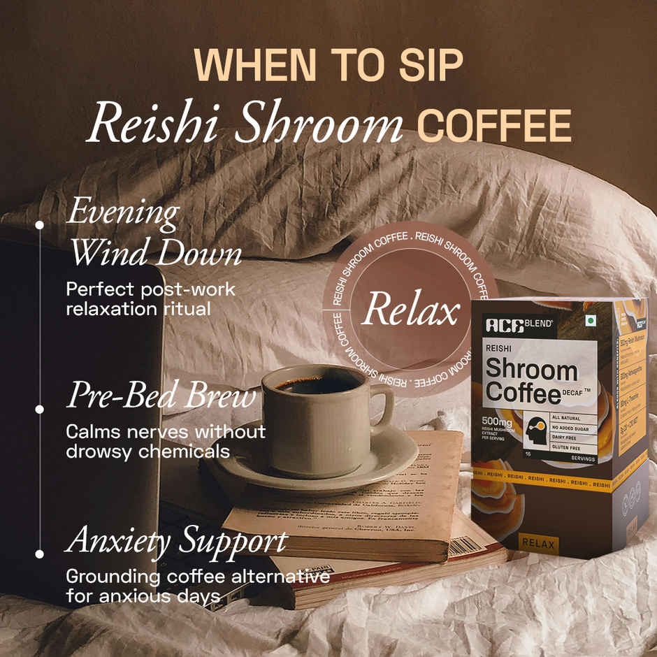 Ace Blend Reishi Mushroom Medium Roast Organic Coffee Premix