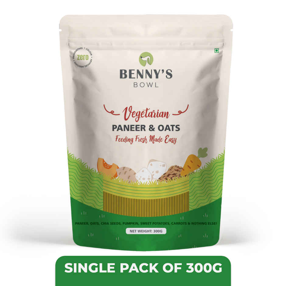 Bennys Bowl Fresh Wet Dog Food Paneer Oats