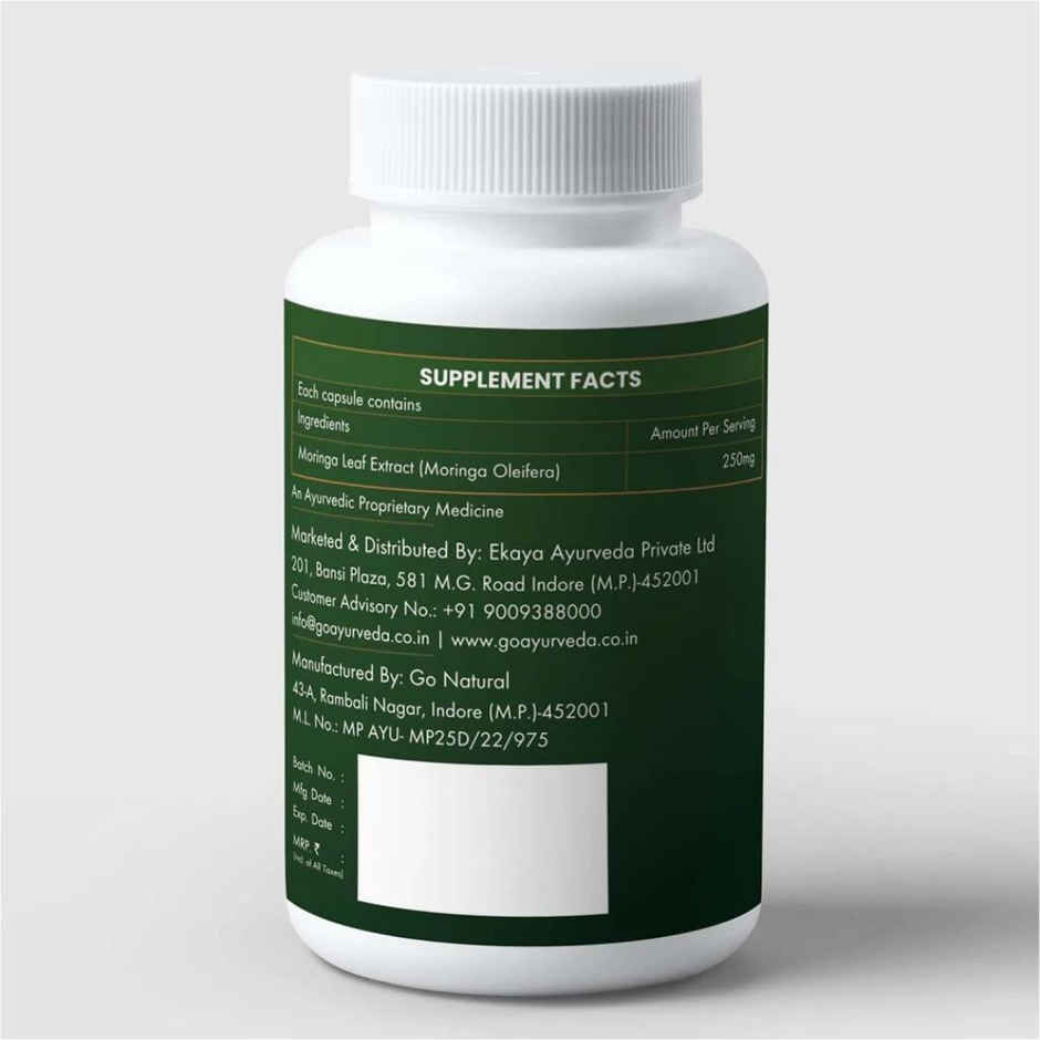 Go Ayurveda Dhanvantri Herbal Moringa Capsules | Supports Daily Nutrition & Wellness | 60 Capsules