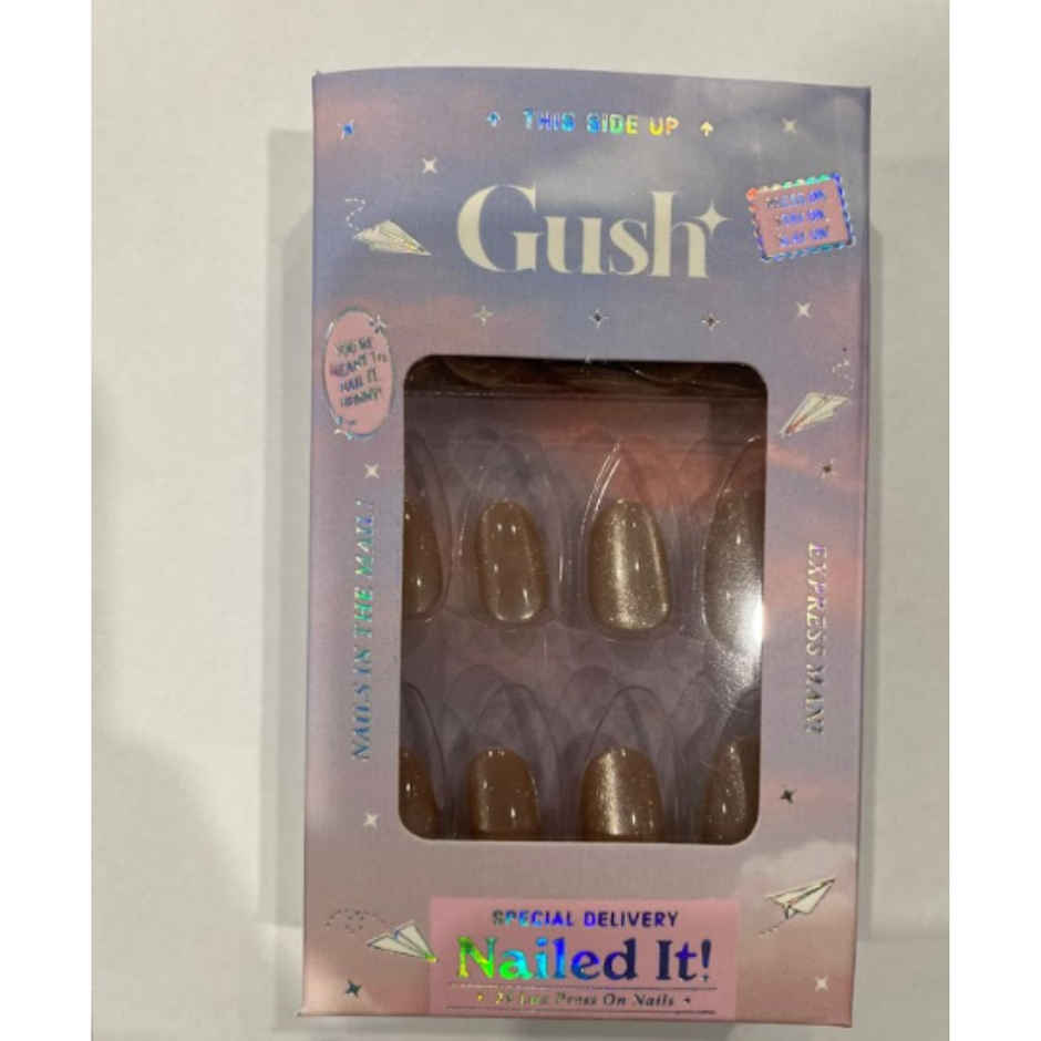 Gush Beauty Nailed It | Reusable Luxury Press On Nails With Application Kit - People Pleaser Cat Eye
