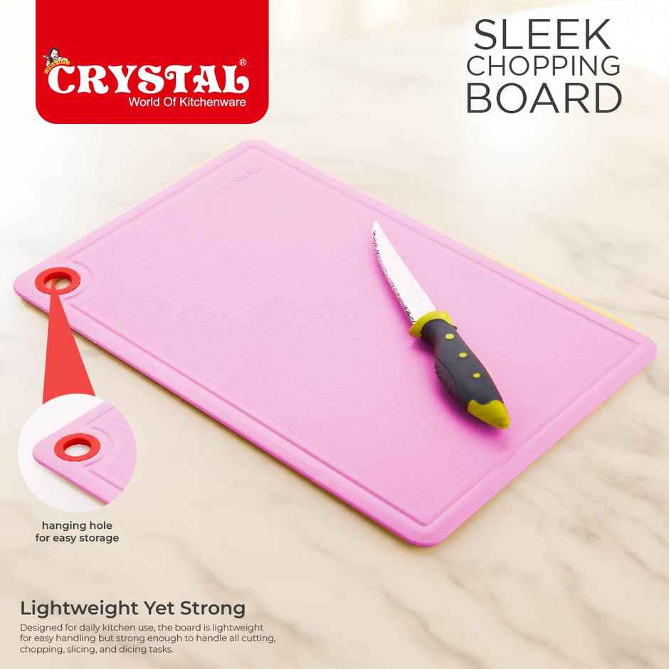 Crystal Plastic Chopping Board, Multicolour
