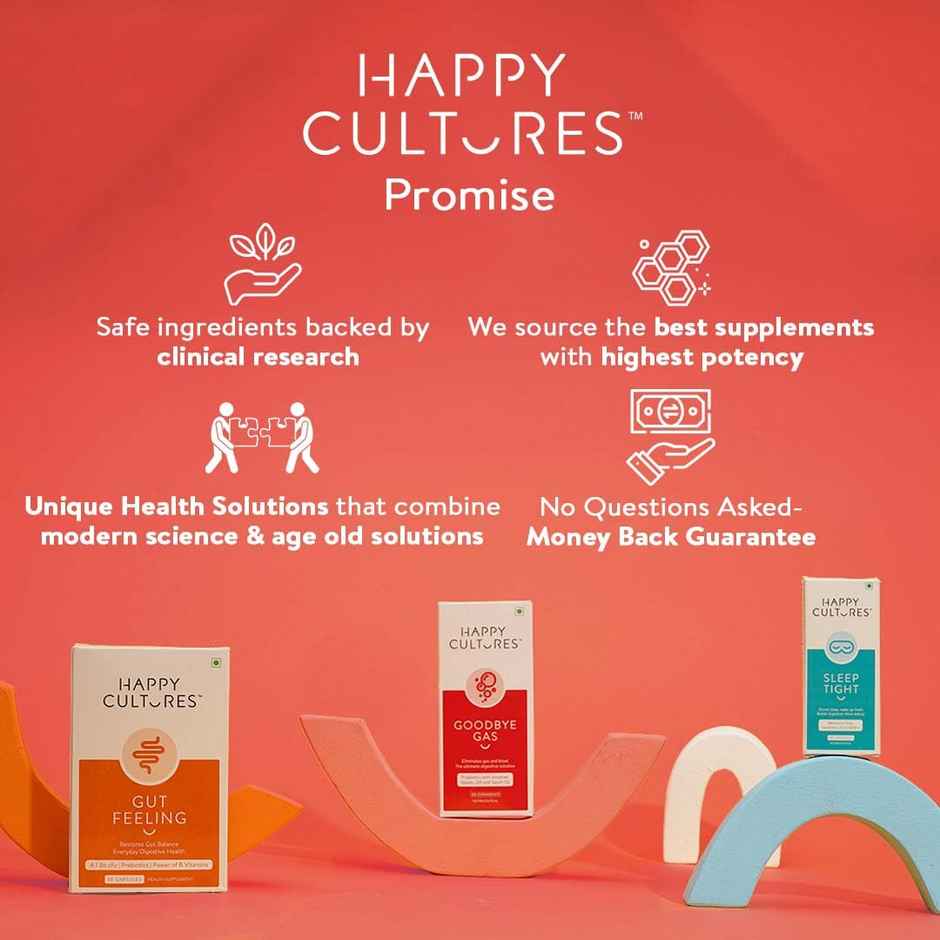 Happy Cultures Goodbye Gas | Digestive Enzymes Probiotics |30pcs