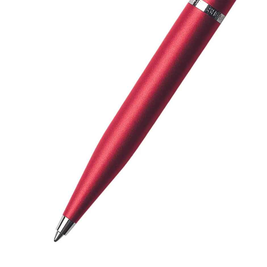 Sheaffer VFM Gift Set G9403 Ballpoint Pen | Chrome Plated Trims | Excessive Red with Small Notebook