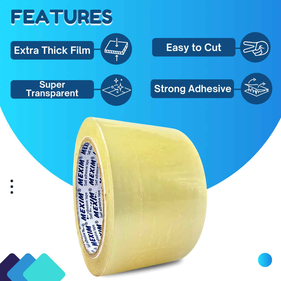 ABK White Bopp Packaging Tape - 72 mm x 50 Meters x 50 micron 