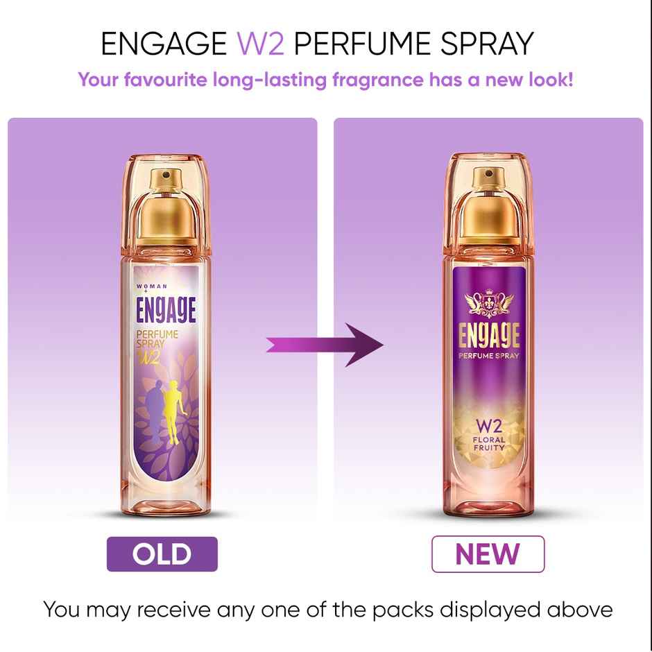 Engage W2 Perfume for Women | Floral & Fruity Fragrance | Skin Friendly