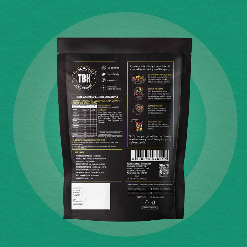 To Be Honest Mixed Sweet Potato with Rock Salt & Pepper