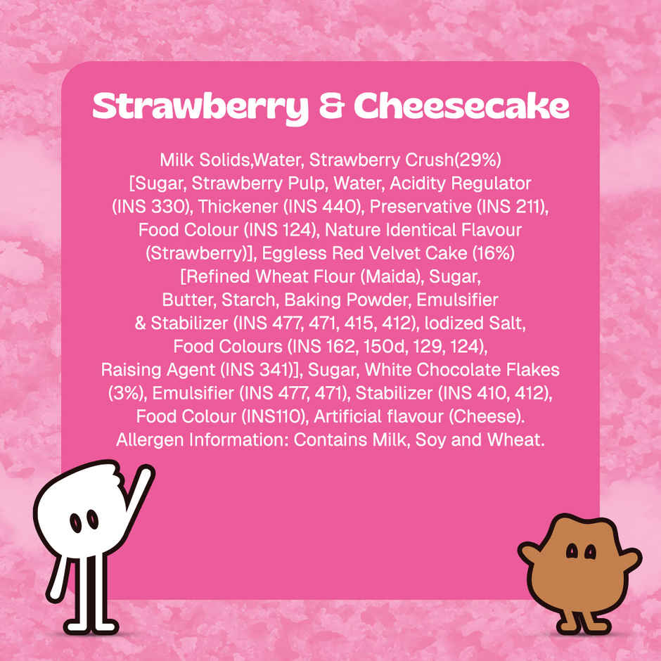 OB & GOB Strawberry & Cheesecake Ice Cream Sundae