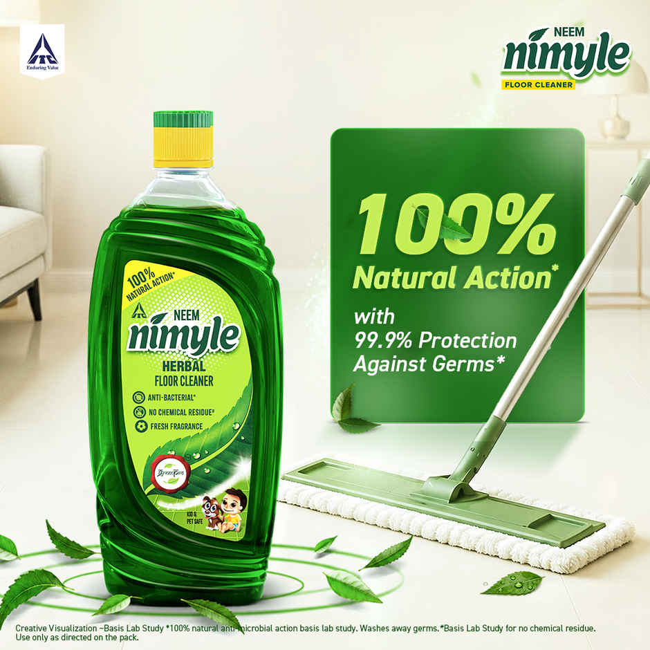 Nimyle Herbal Floor Cleaner | 99.9% Anti-Bacterial | Kid & Pet Safe