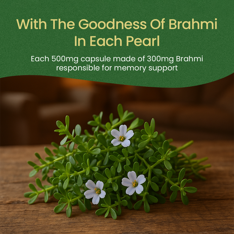 Kerala Ayurveda Brahmi Pearls - For Mind Wellness |With Brahmi for Improved Focus & Stress Relief