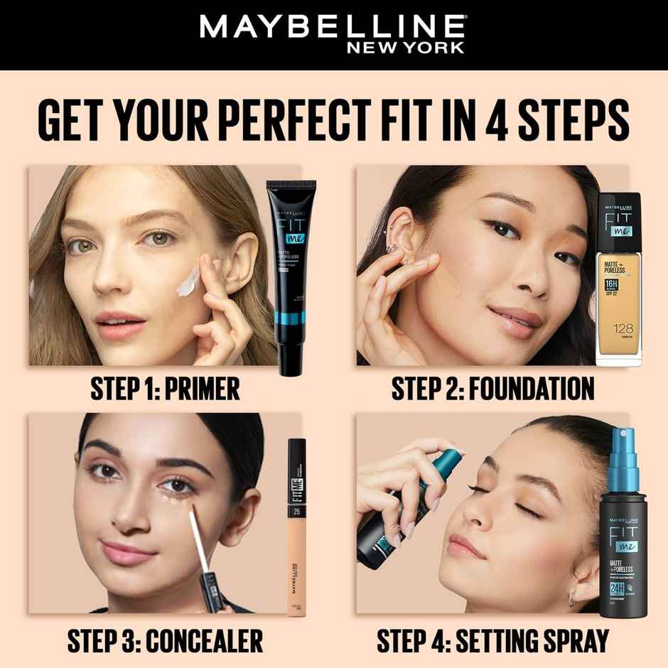 Maybelline New York Fit Me Concealer, Oil-Free Liquid Concealer For Oily & Dry Skin, 40 Caramel