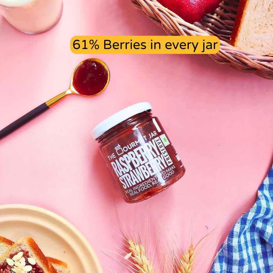 The Gourmet Jar Raspberry Strawberry Preserve