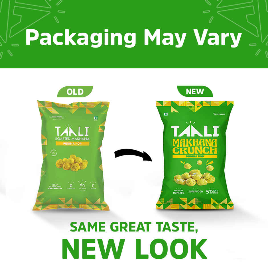 Taali Roasted Makhana - Pudina Foxnuts, Crunchy, 100% Natural, Rich in Protein