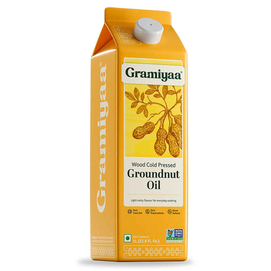 Gramiyaa Wood Cold Pressed Groundnut Oil (1l) & Gramiyaa Wood Cold Pressed Sesame Oil (500ml) Combo