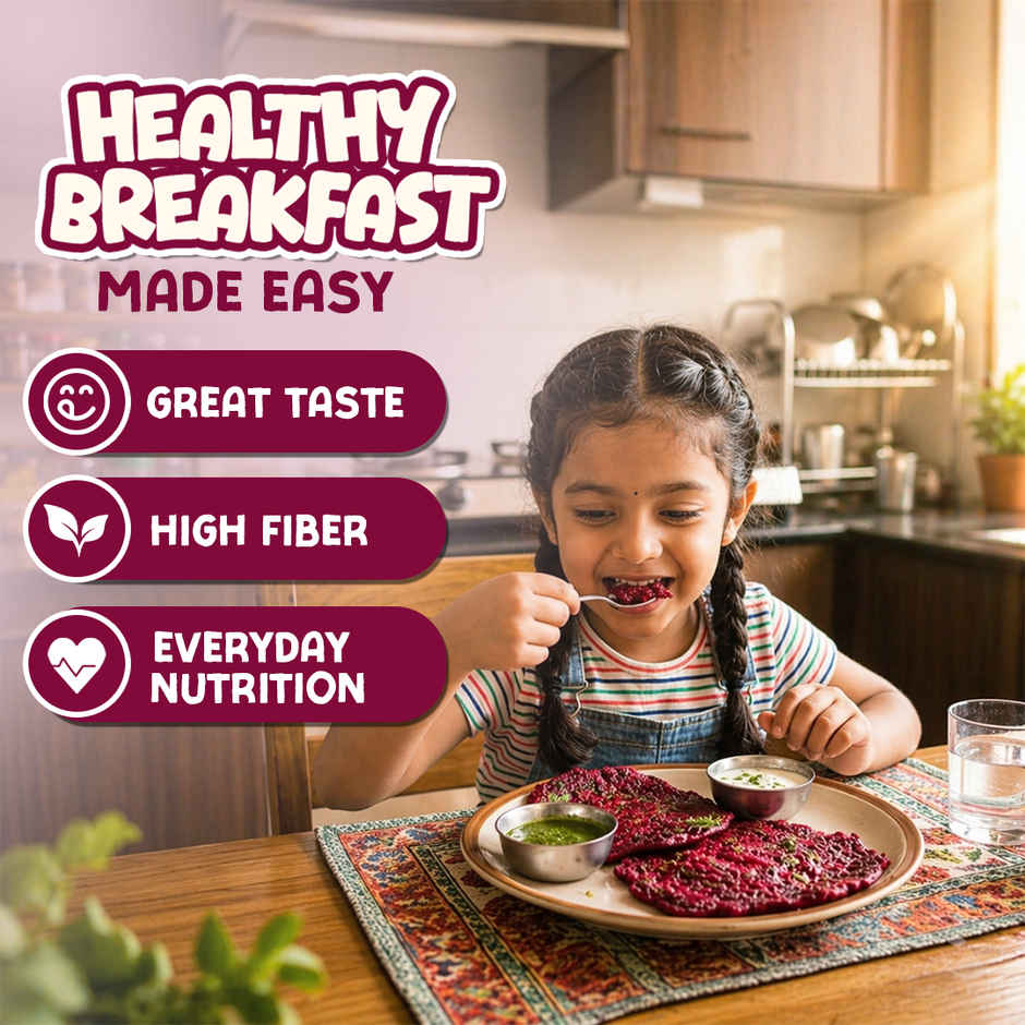 Gladful Beetroot Protein Sprouted Lentils and Millets Instant Chilla Mix