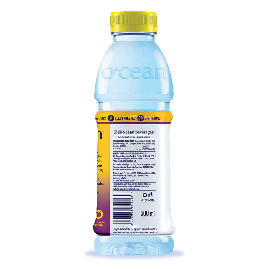 O'cean Fruit Water Mango & Passion Vitamin & Electrolyte Hydration
