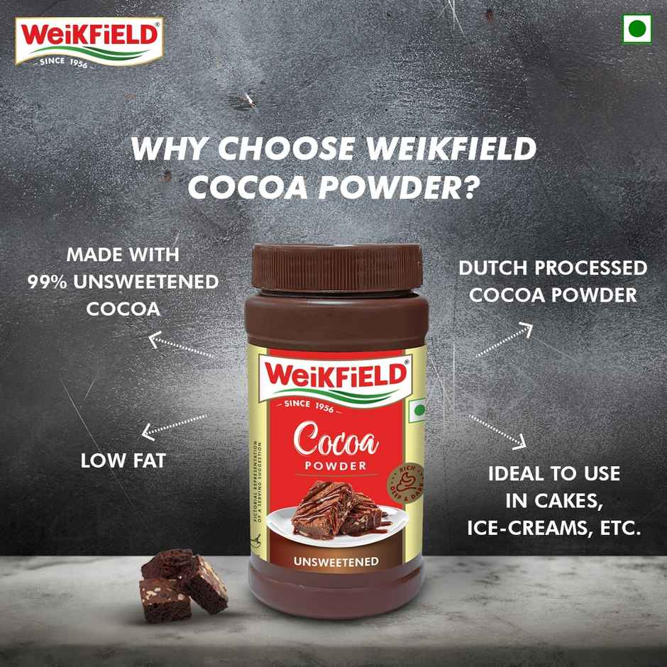 Weikfield Rich and Decadent Pure Cocoa Powder | Smooth & Rich Taste