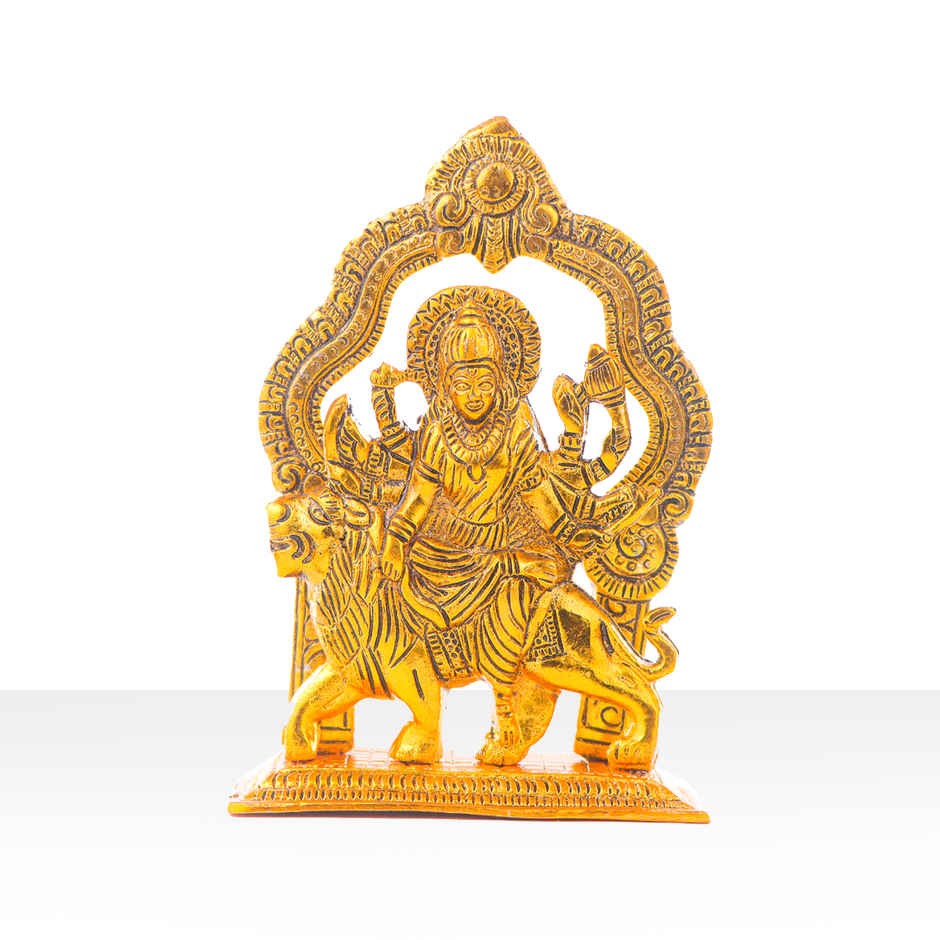 Sherawali Maa Mehrab Design | Gold Polish | Devnidhi