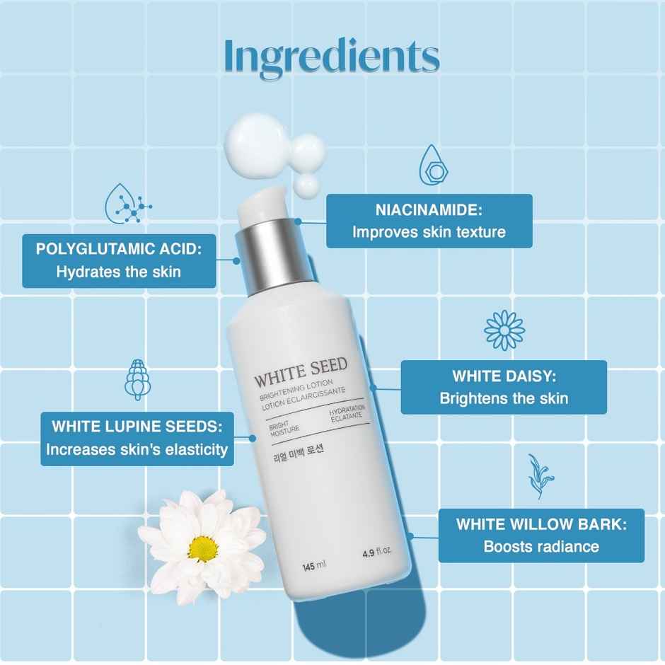 The Face Shop White Seed Brightening Lotion, Face Cream With Niacinamide