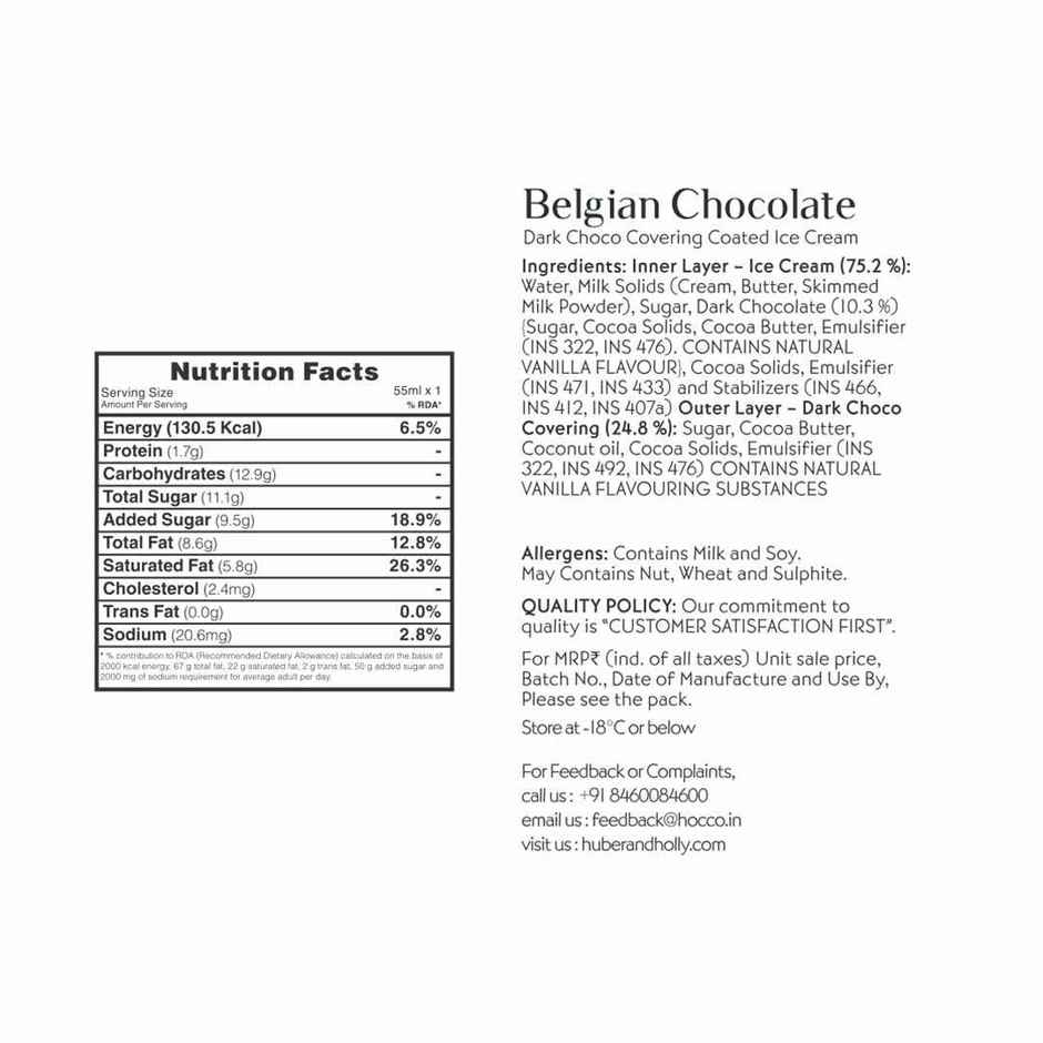 Huber & Holly Belgian Chocolate Ice Cream Stick