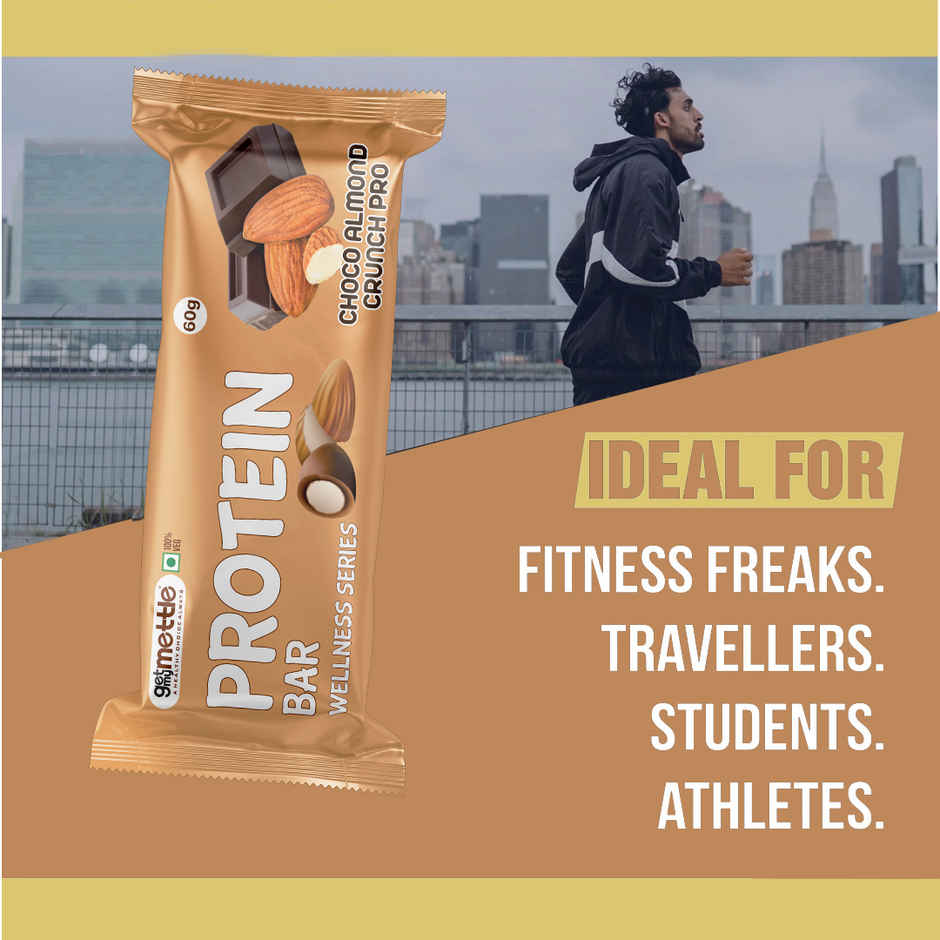 Getmymettle Nutrition And Snacks Bars | Each 30G Bar | Protein Bars (Choco Almond Crunch)
