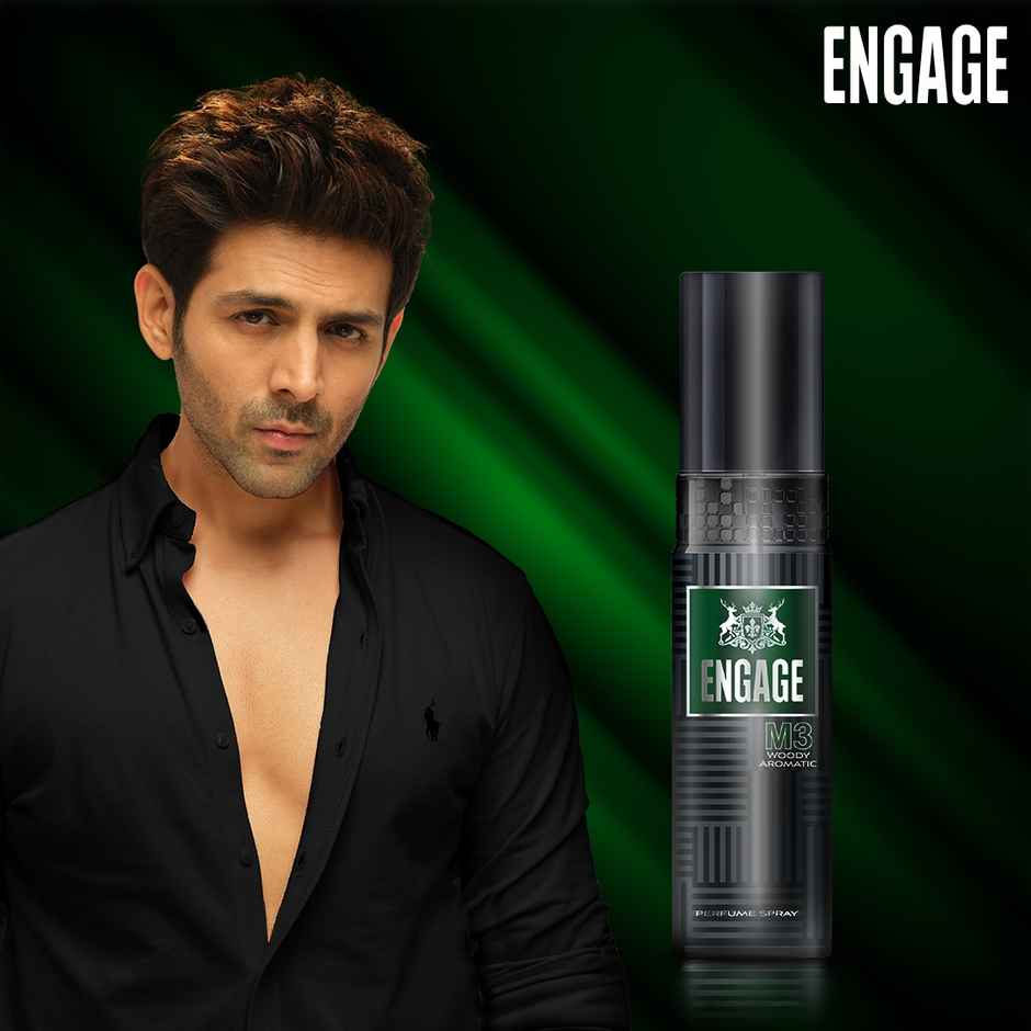 Engage M3 Perfume Spray for Men, Fresh & Minty Fragrance, Skin Friendly
