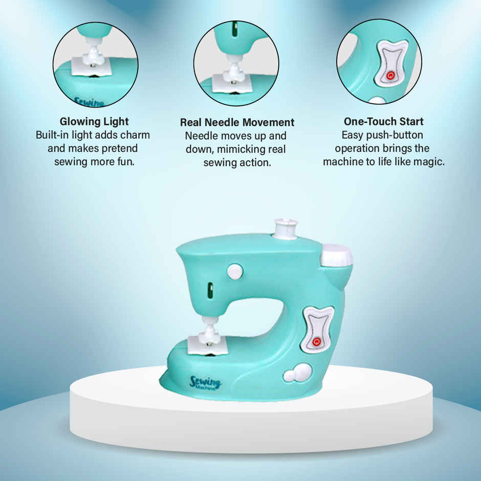 Anz Toy Green Iron & Sewing Machine