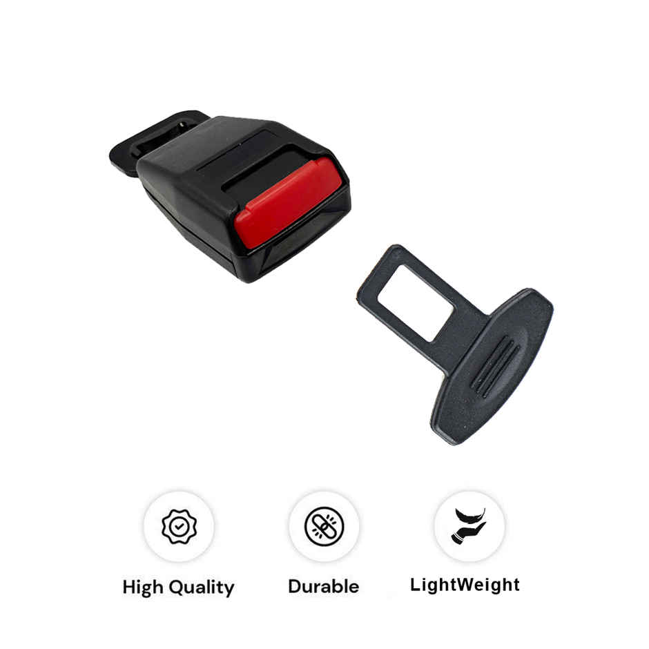 Potauto Car Seat Belt Buckle | Anti-Sound Replacement Button | Universal & Easy Installation