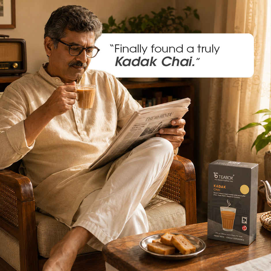 Teabox Kadak Chai | Premium Black Tea (CTC) with Strong Flavour and Aroma