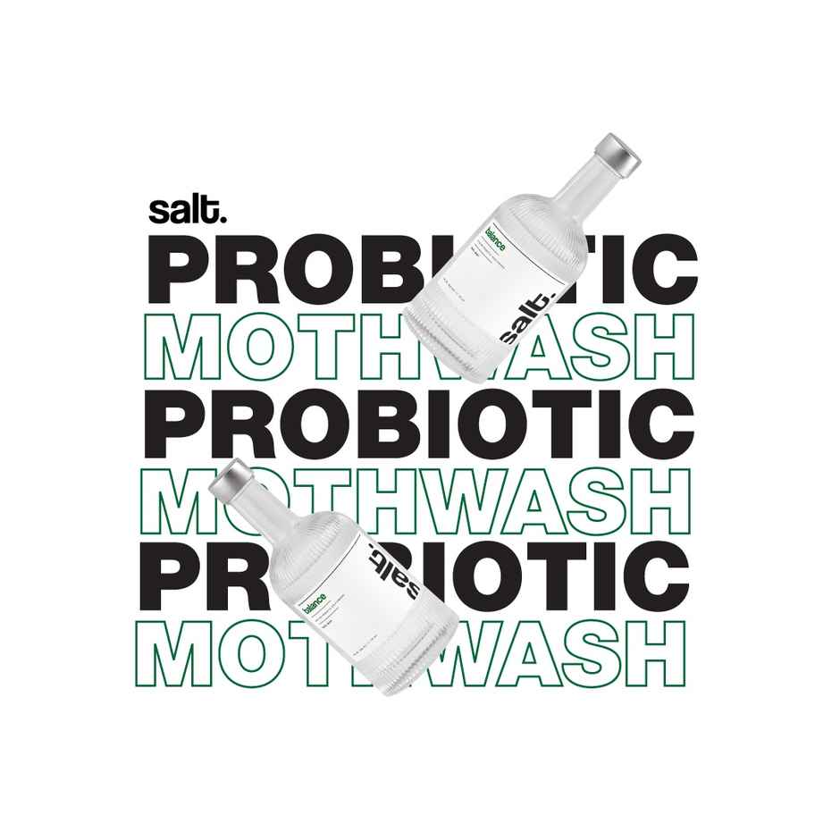 Salt Balance Mouthwash Alkaline Probiotic With Basil Mint Flavor