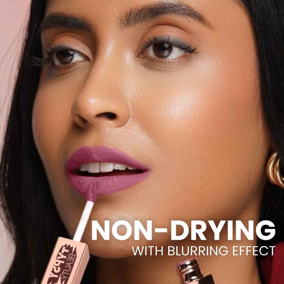 Typsy Beauty ON 'n' OFF Lipstick & Eraser 12 Hr Stay Creamy Matte Formula - Rum Pum pum