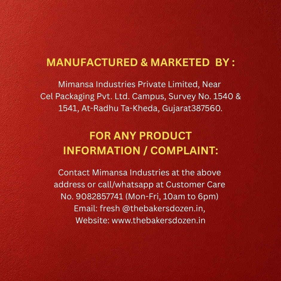 The Baker's Dozen Vanilla Cake | Veg Eggless cake | Tea Cake | Zero Palm Oil | Zero Trans Fat