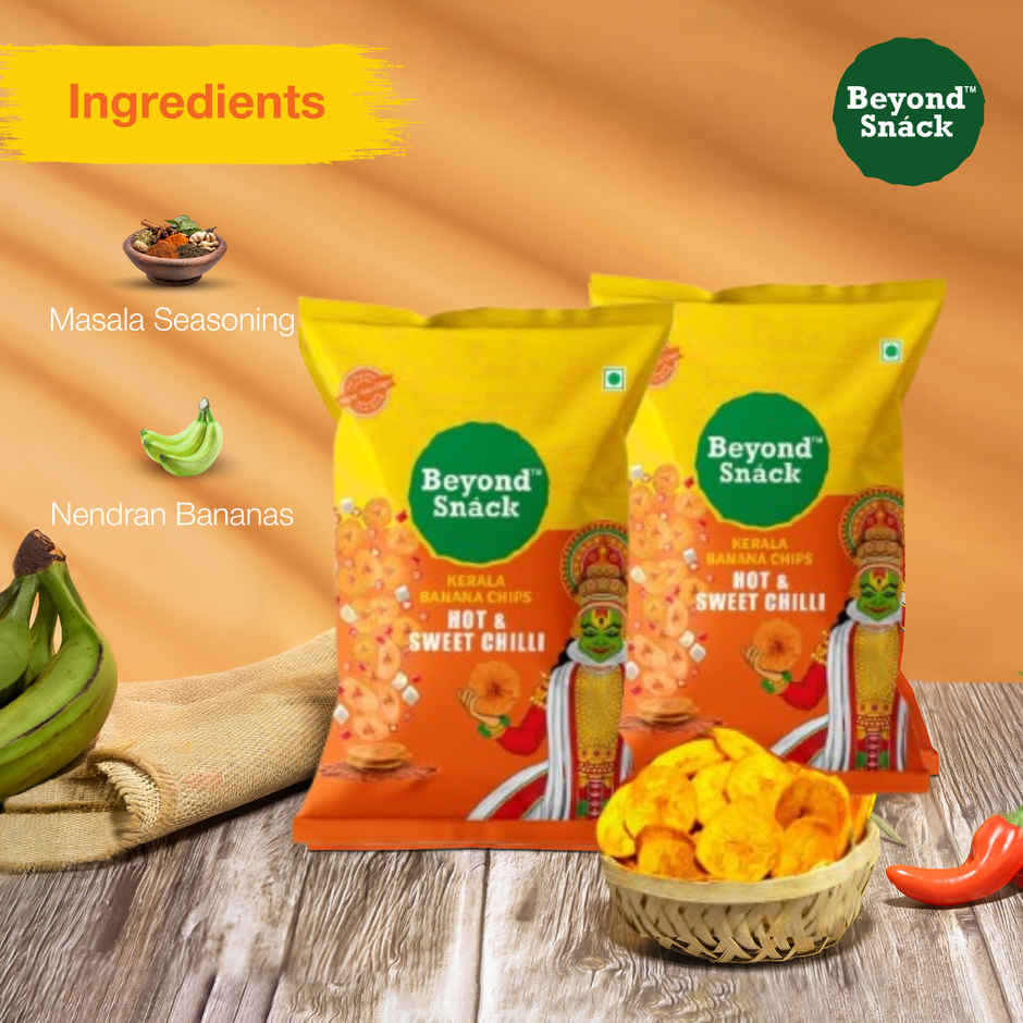 Beyond Snack Kerala Banana Chips - Hot & Sweet Chilli Combo
