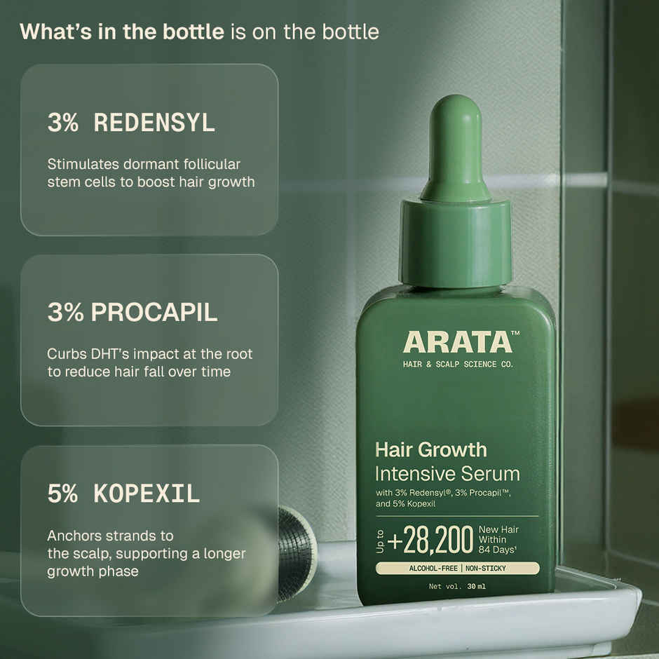 Arata Hair Growth Intensive Serum with 3% Redensyl