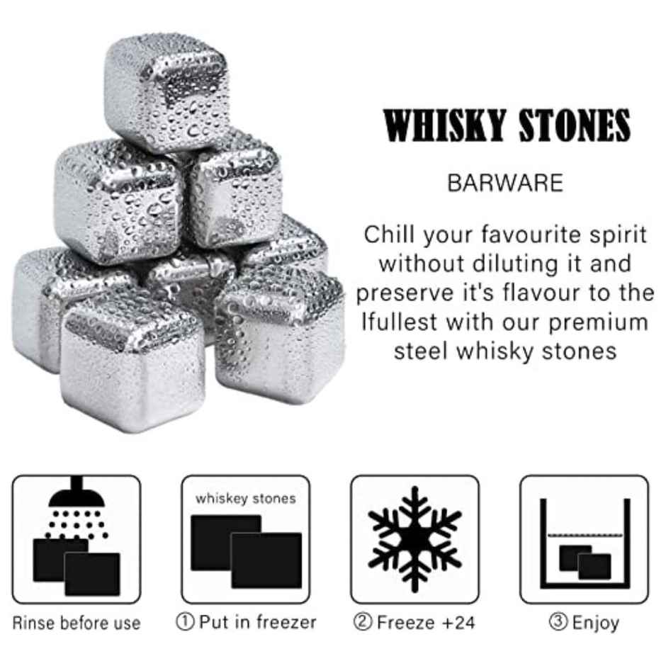 Bar Box Ice Cubes Chilling Whiskey Stones For Your Favorite Beverage Ideal For Whiskey | Pack of 8