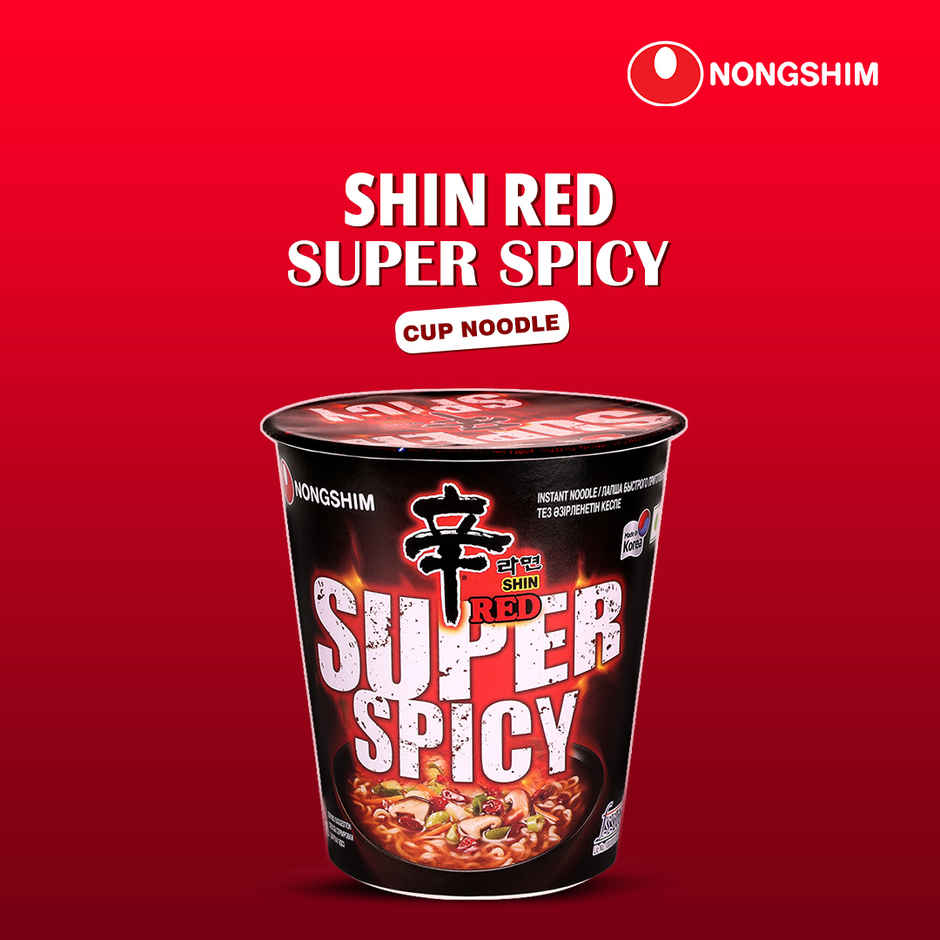 Korean Nongshim Shin Red Super Spicy Cup Veg
