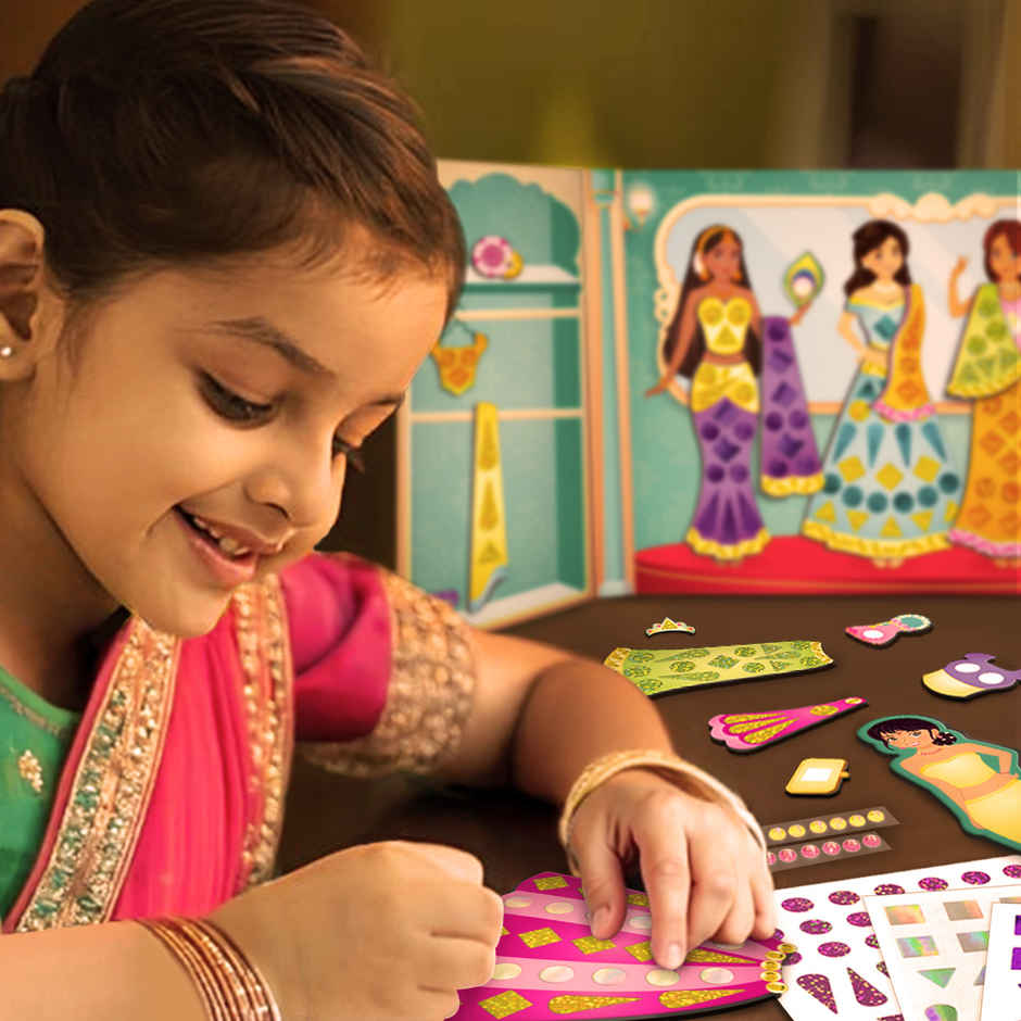 Imagimake Magnetic Dress-Up - Indian Princess | Pretend Play Toy | Birthday Gift for Girls