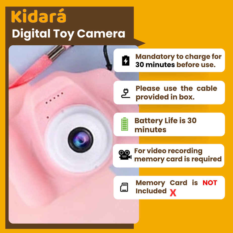 Kidara Digital Toy Camera for Kids Pink