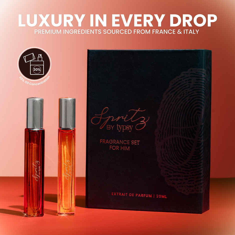 Spritz by Typsy Extrait De Perfume Gift Set for Men Amber & Cafe Noir