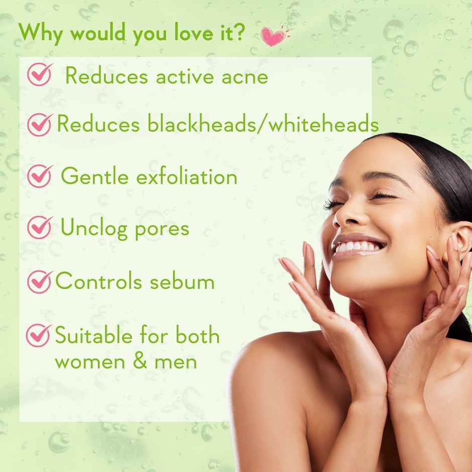 Wishcare 2% Salicylic Acid Face Wash With Aha, Greentea, Chamomile & Teatree