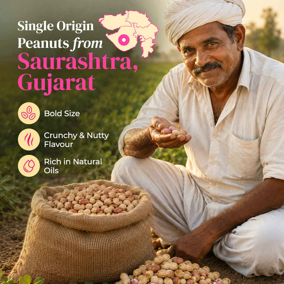 Khetika Premium Raw Peanuts | Groundnut | Fit for Fasting | Rich in Protein & Fiber