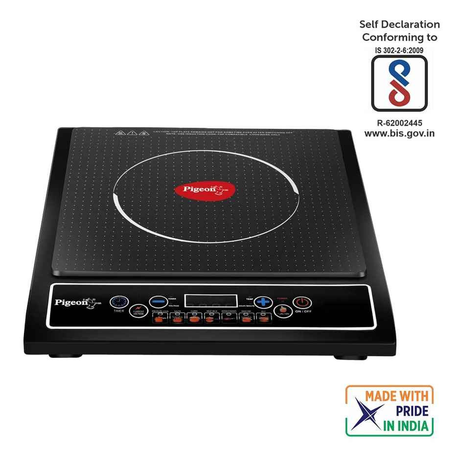 Pigeon Cruise 1800 W Induction Cooktop - (1800 W, 230 V, 50Hz )  Soft Push Button - Black