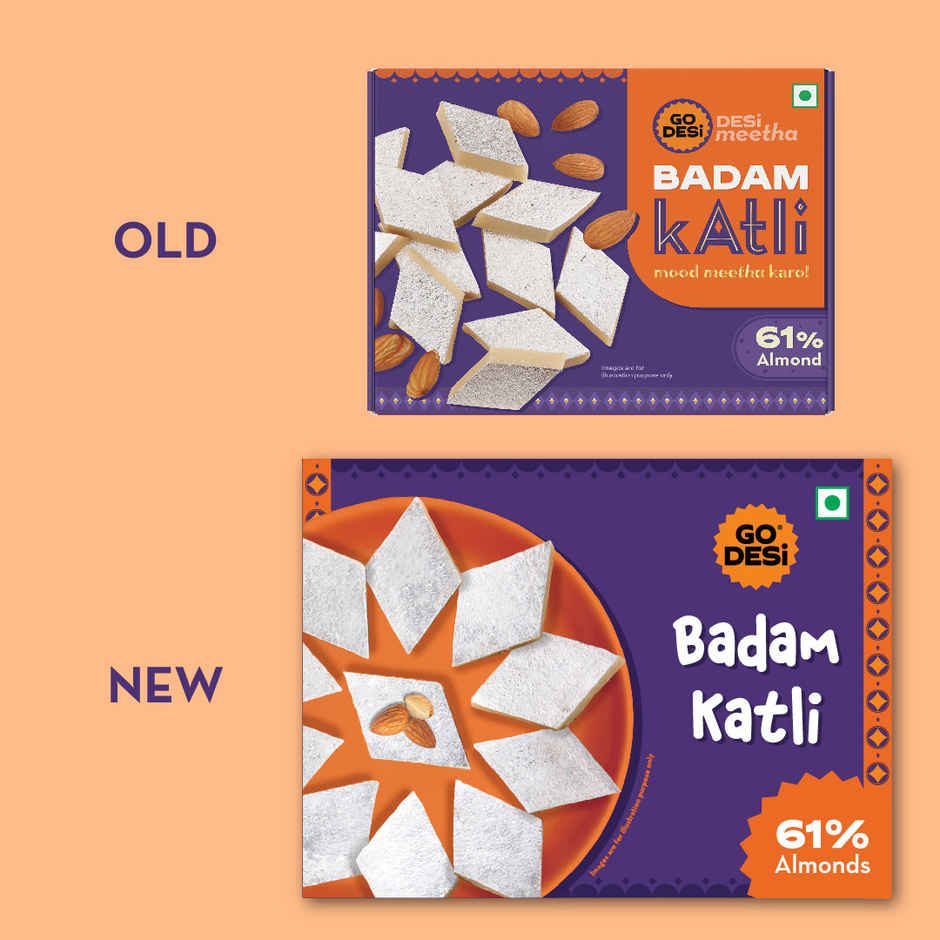Badam Katli 61% Almond| Burfi | Sweet by GO DESi