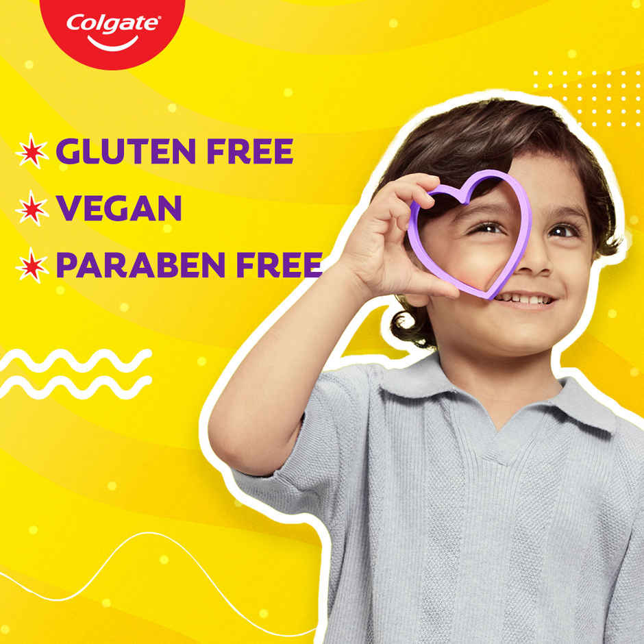 Colgate Kids Toothpaste, Fun Squeezy Bottle, Strawberry Flavor, Safe, Paraben-Free, Age 2-6yr