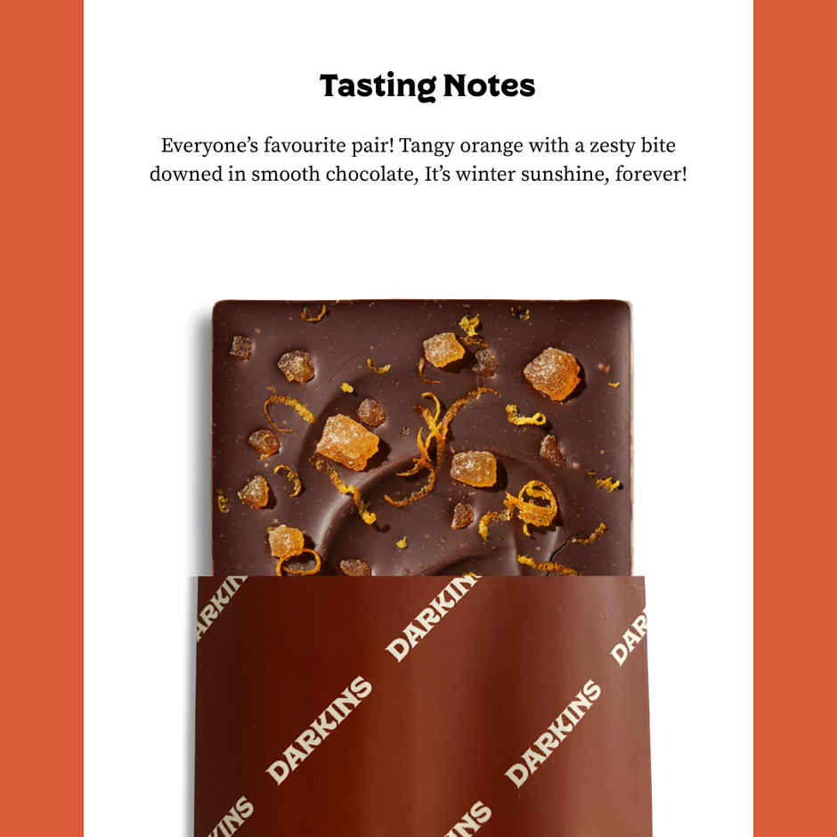 Darkins Sugar Free Dark Chocolate 70% Orange