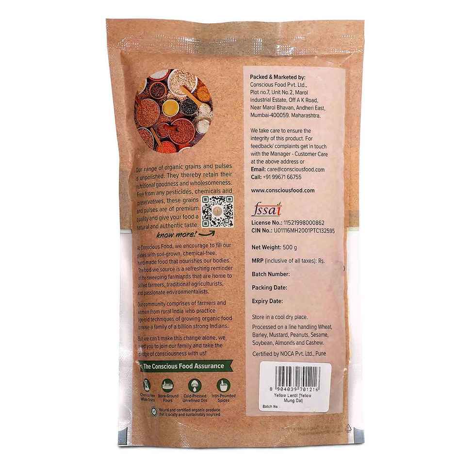 Conscious Food Organic Yellow Mung Dal