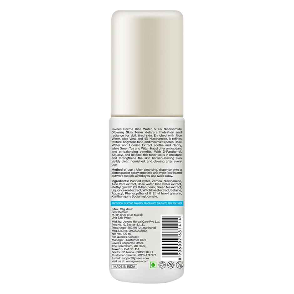 Jovees Derma 4% Niacinamide & Rice Water Toner